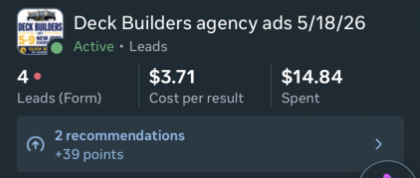 Deck Builders · $3.71 CPL