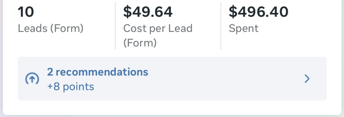 10 leads · $49.64 CPL